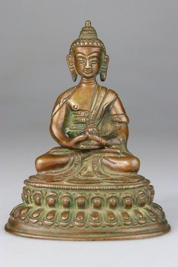 Statuet Boeddha Amitayus – Chinees - Brons - China - 20e