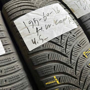2 x Hankook Winter i*cept RS2 195-60-16 Winterbanden 4,5mm, Gebruikt, 16 inch, Band(en), Personenwagen