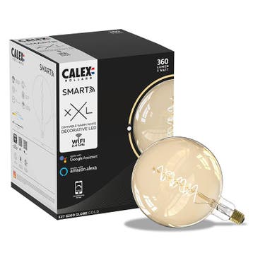 Calex Smart LED Lamp Globe XXL Curl Gold E27 5W G200, Ophalen of Verzenden, Nieuw