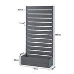 Plantenbak met tuinscherm Heerde HKC 180x90x38 cm grijs [en., Tuin en Terras, Verzenden, Nieuw