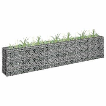 vidaXL Gabion plantenbak verhoogd 270x30x60 cm, Tuin en Terras, 100 cm of meer, Verzenden, Nieuw, Metaal