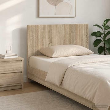 vidaXL Wandgemonteerd Hoofdeinde BREDA Sonoma Eiken Bewerkt, Verzenden, Nieuw, Bruin, Hout