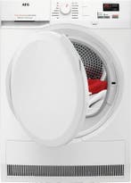 AEG T7DBKLEVE - Warmtepompdroger - 7 kg - 65 dB -, Ophalen of Verzenden, Zo goed als nieuw, Voorlader, 85 tot 90 cm