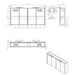 Spiegelkast Best Design Happy Grey Incl. LED verlichting, Ophalen of Verzenden, Nieuw