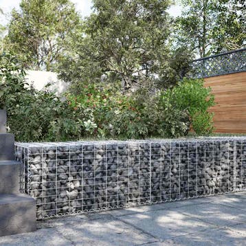 vidaXL Schanskorf 200x50x50 cm gegalvaniseerd ijzer, Tuin en Terras, Verzenden, Nieuw, Metaal