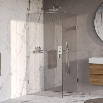 Brauer Void - Douchecabine met Draaideur - Helder Glas -, Ophalen of Verzenden, Nieuw, Rvs