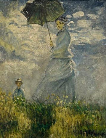 Italiaanse school (XX) - Da Claude Monet - Donna con
