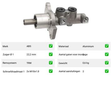 Hoofdremcilinder Alfa Romeo 156 1.9 JTD 16V Q4 (2004-2006), Verzenden, Nieuw, Alfa Romeo