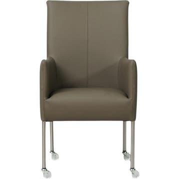 Set van 10 Leren eetkamerstoelen Spark - Toledo Smog, Ophalen of Verzenden, Nieuw, Leer, Vijf, Zes of meer stoelen