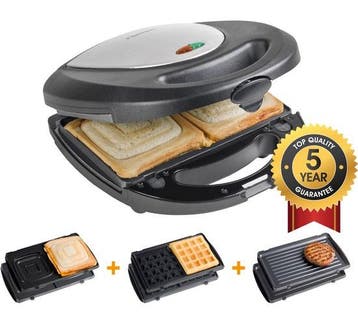 2dekans | Bestron Tosti apparaat - ASM8010 - 760W - 3-in-1, Witgoed en Apparatuur, Ophalen of Verzenden, Zo goed als nieuw