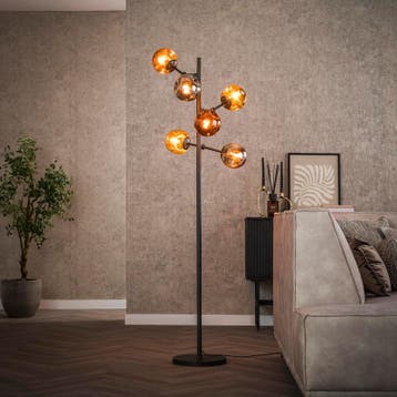 Vloerlamp Daci - Mix Glass - 6-lichts (Internet Retour), Huis en Inrichting, Ophalen of Verzenden, Nieuw