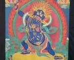 Prachtig oud groot Tibetaans thangka van de Bodhisattva en