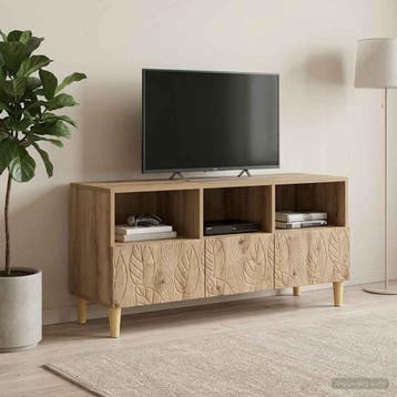 vidaXL TV-kast 102 x 34,5 x 50 cm Artisanaal eiken Bewerkt, Minder dan 50 cm, Verzenden, Nieuw, Minder dan 100 cm