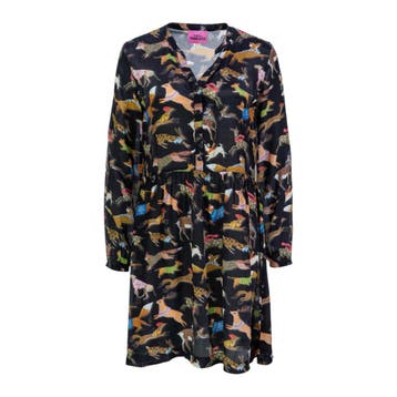 Frogbox • zwarte jurk animals • 36, Princess goes Hollywood, Verzenden, Zwart, Nieuw