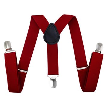 Fako Fashion - Kinder Bretels - Effen - 65cm - Donkerrood, Verzenden, Nieuw