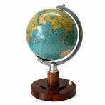 SVH - Vintage Staatkundige Globe - Globe tafellamp - Hout,, Antiek en Kunst