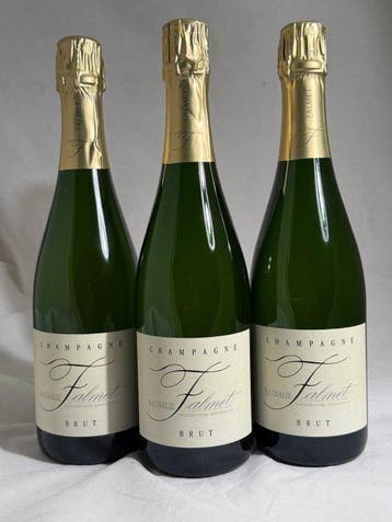 Nathalie Falmet Champagne Brut - Champagne Brut - 3 Flessen, Nieuw