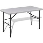 vidaXL Klaptafel voor buiten 122 cm HDPE wit, Caravans en Kamperen, Verzenden, Nieuw