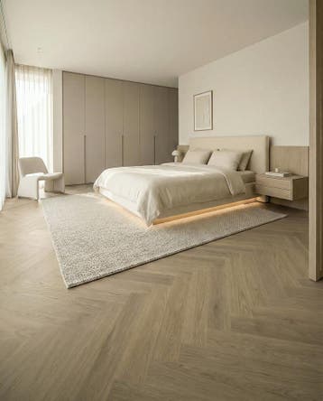 -21% | Actie vloer Klik PVC Visgraat  - OP = OP! | Luxury, Ophalen, Nieuw
