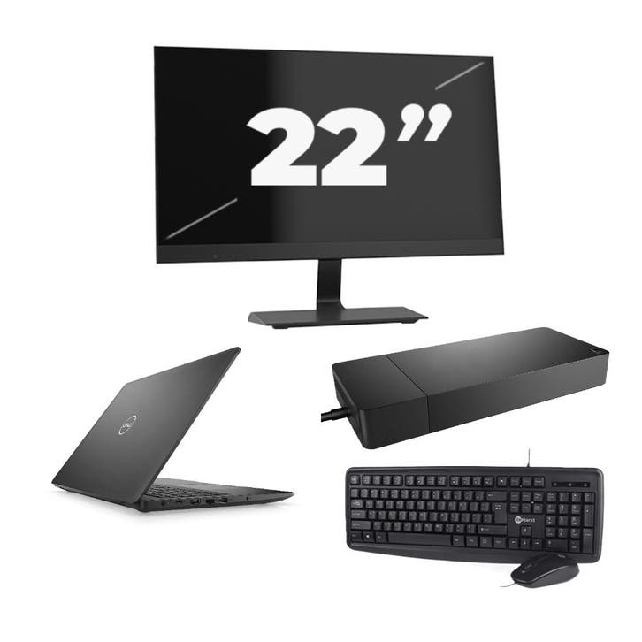 Dell Latitude 3590 -   i3-7e  8GB  - 256GB  + 1x 22 inch ., Computers en Software, Windows Laptops, SSD, 15 inch, Qwerty, Refurbished