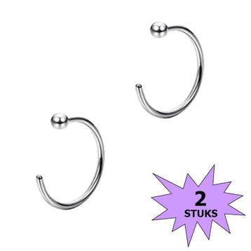 Fako Bijoux - Neuspiercing - Open Ring Bal - 8mm -, Sieraden, Tassen en Uiterlijk, Verzenden, Nieuw