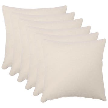 vidaXL Kussensloop 6 pcs HEERLEN Crèmekleurig 65 x 65 cm, Verzenden, Nieuw