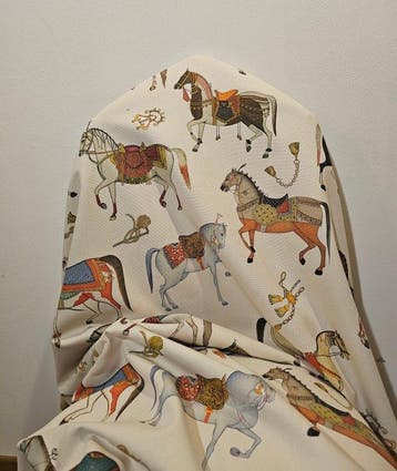 Stof Chevalier met wedstrijdpaarden - Horses Design -