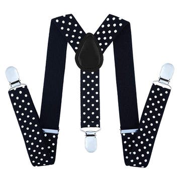 Fako Fashion - Kinder Bretels - Stippen - 65cm - Zwart, Verzenden, Nieuw