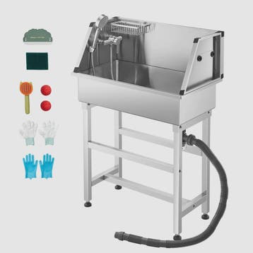 RVS Hond Wasstation 34"/62" - Professionele Hondenbadkuip me, Dieren en Toebehoren, Verzenden, Nieuw