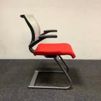 Ahrend 240 Vergaderstoel met kunststof rug, antraciet - rood, Gebruikt, Zwart, Ophalen of Verzenden, Eén