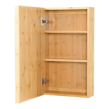 [en.casa] Spiegelkast Ikorfat bamboe 60,5x35x14 cm houtkleur, Verzenden, Nieuw