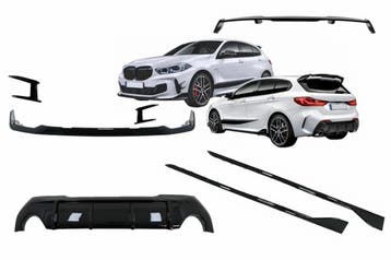 Bodykit BMW 1 Serie F40 M Performance Design Glans Zwart, Ophalen of Verzenden, Nieuw