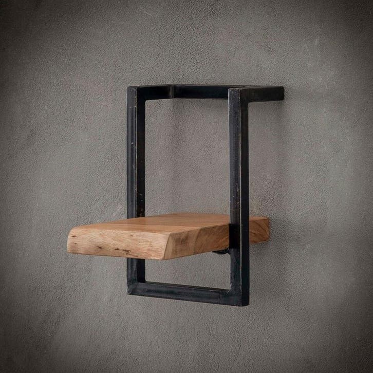 Fraaai Woody metaal wandplank 20 cm - Outlet A, Huis en Inrichting, Stoelen, Nieuw, Ophalen of Verzenden