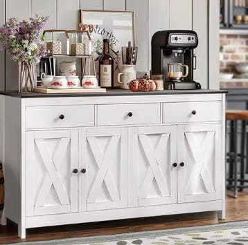 Dressoir met Lades & Deuren – 140 cm Koffiekast Landelijk, Huis en Inrichting, Keuken | Keukenelementen, Verzenden, Nieuw