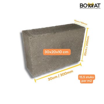 Betonblokken 30x20x10cm muur / fundering / zwembad / kelder, Doe-het-zelf en Verbouw, Metselstenen, Verzenden, Nieuw, Beton