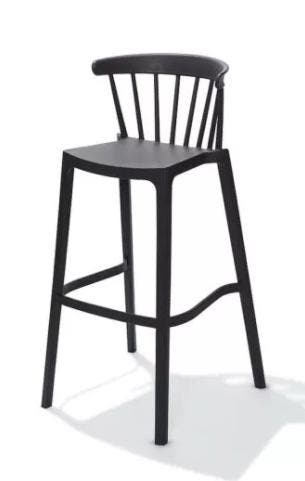 Barkruk Windson | Kunststof | 56x55x103cm | Grijs, Verzenden, Nieuw in verpakking