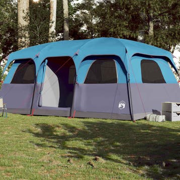 vidaXL Gezinstent 10-persoons waterdicht blauw, Verzenden, Nieuw, Tot en met 2