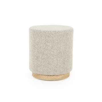 Poef Avah Small - Taupe Mantz - 96300 - hockers, Nieuw, Stof