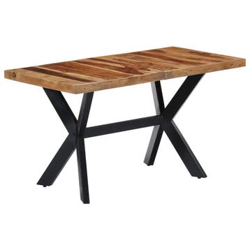 vidaXL Eettafel 140x70x75 cm massief acaciahout, Huis en Inrichting, Tafels | Eettafels, Verzenden, Nieuw