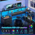 Bureau - Computertafel - Hoekbureau - 163x88 cm - Grijs - Ro, Huis en Inrichting, Verzenden, Zo goed als nieuw