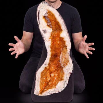 Levendige Citrien - Cathedral Geode - 65x25x24 cm- 41 kg, Verzamelen