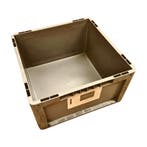 Stapelbak, 400x400x220 mm, grijs kunststof, gebruikt, Ophalen of Verzenden