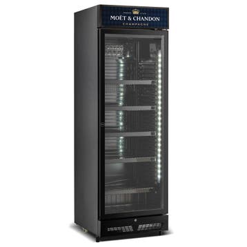 Moet Chandon koelkast glasdeur 400 liter Blackline, Nieuw in verpakking, Koelen en Vriezen