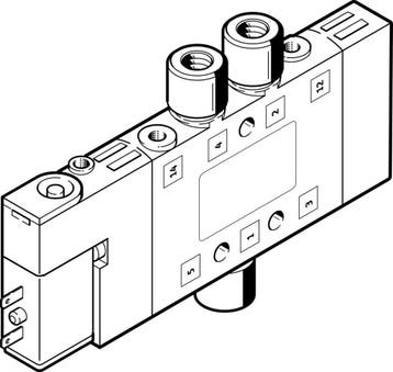 Festo 5/2 Monostabiel Lucht Magneetventiel M5 180L/Min -, Verzenden, Nieuw