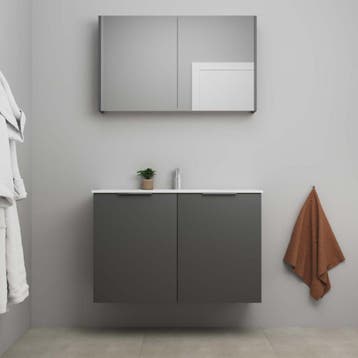 On-Line Badkamermeubelset - 100 cm - Voorgemonteerd - 2, Huis en Inrichting, Badkamer | Badkamermeubels, Ophalen of Verzenden