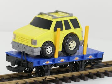 LGB 94769 Toy Train Circus Flachwagen mit Auto, Gebruikt, Overige typen, Ophalen of Verzenden, LGB