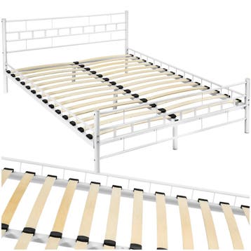 Metalen bed met lattenbodem in modern ontwerp, Verzenden, Nieuw