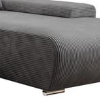 Sofa Iseo - Rechts - Met slaapfunctie - Donkergrijs, Verzenden, Nieuw