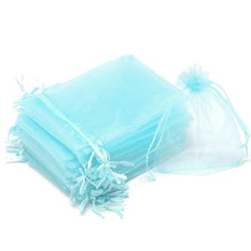 Organza Zakjes - 10x15 cm - Babyblauw - 50 Stuks -, Verzenden, Nieuw