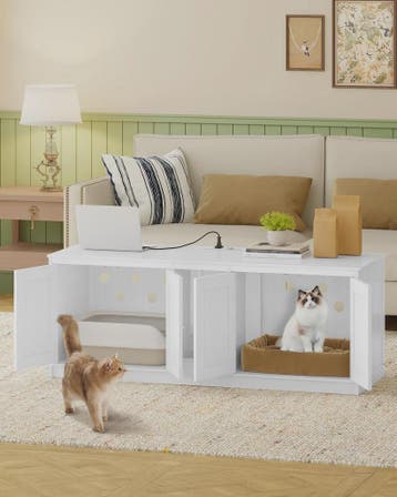 Stijlvolle Kattenbakombouw met USB-poorten en Stopcontacten, Verzenden, Nieuw